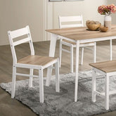 Debbie 5 Pc. Dining Table Set Model Cm3714Nt-T-Bn-5Pk-Chair By Furniture Of America